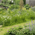 Blühende Wiese mit Wildblumen. Ein Refugium für Insekten.